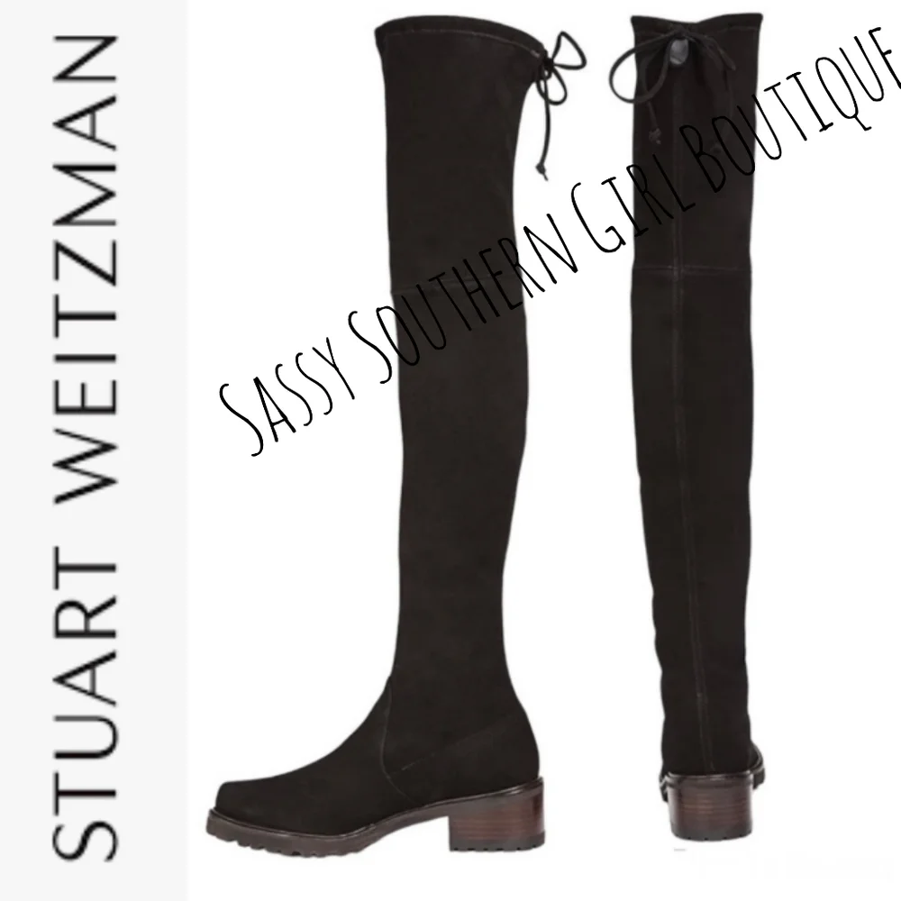 🆕⭐ Stuart Weitzman black suede over the knee boots